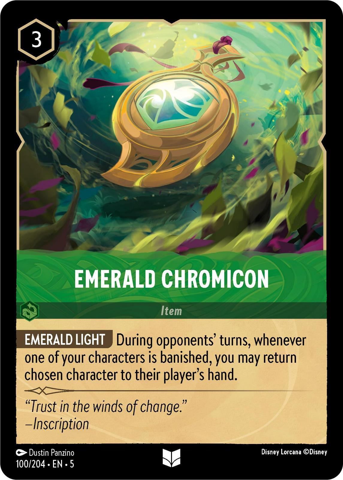 Emerald Chromicon [Foil] #100 Lorcana Shimmering Skies