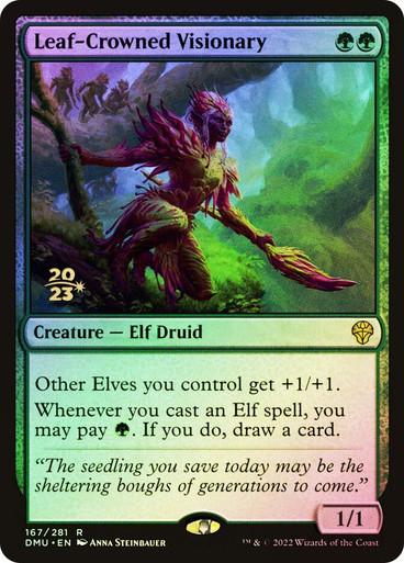 Leaf-Crowned Visionary [Prerelease] #167 Magic Dominaria United