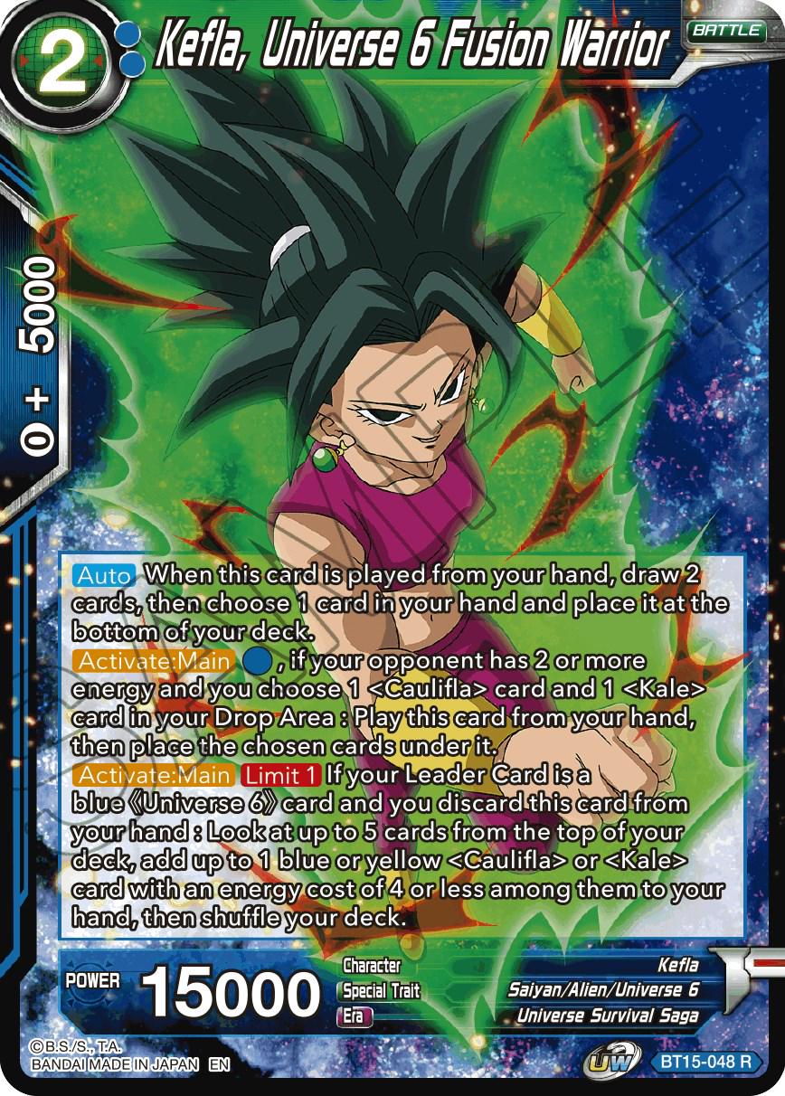 Kefla, Universe 6 Fusion Warrior BT15-048 Dragon Ball Super Saiyan Showdown