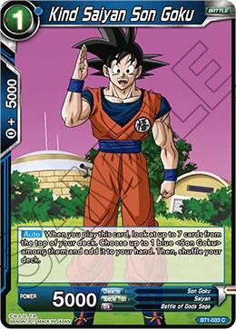 Kind Saiyan Son Goku BT1-033 Dragon Ball Super Galactic Battle