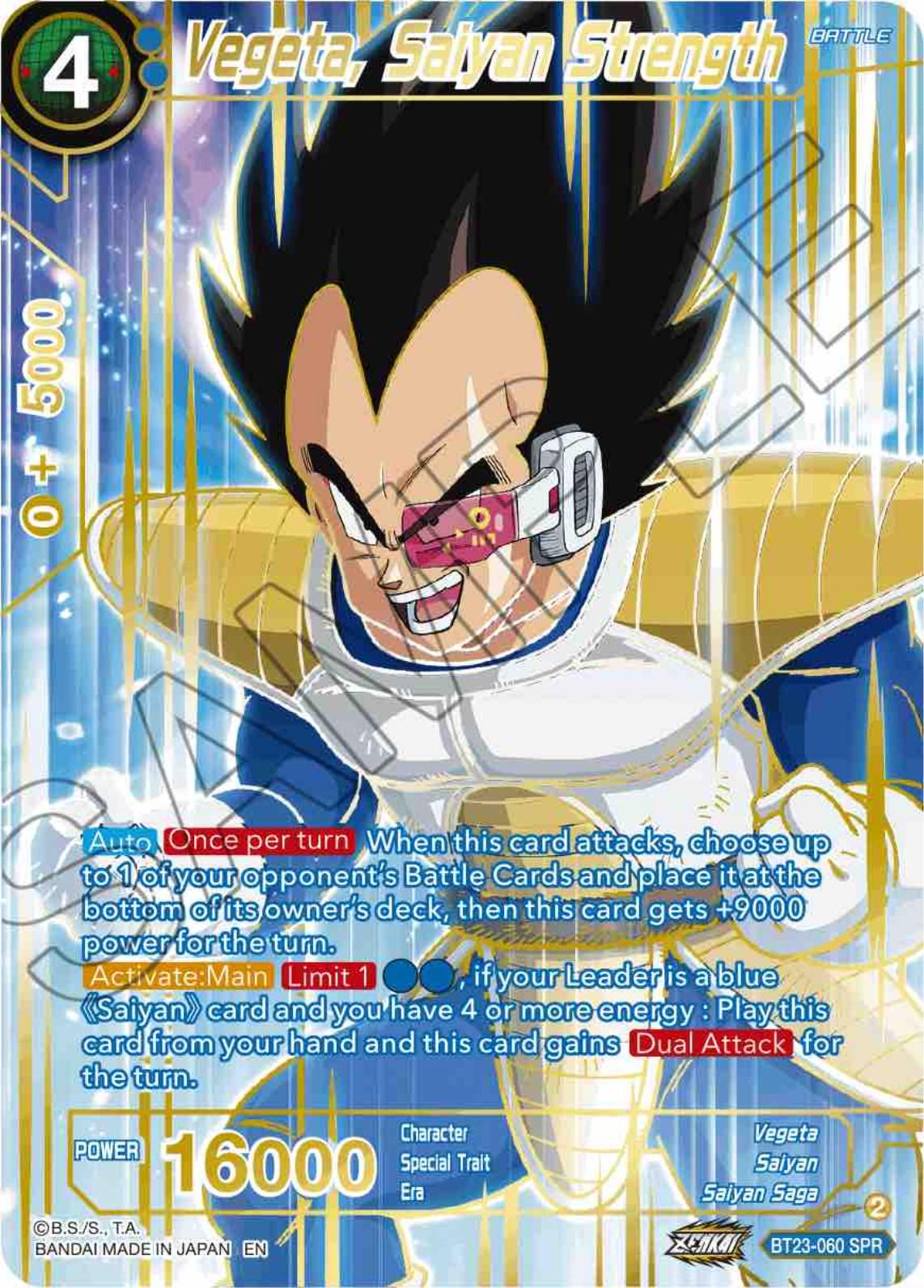 Vegeta, Saiyan Strength [SPR] BT23-060 Dragon Ball Super Perfect Combination