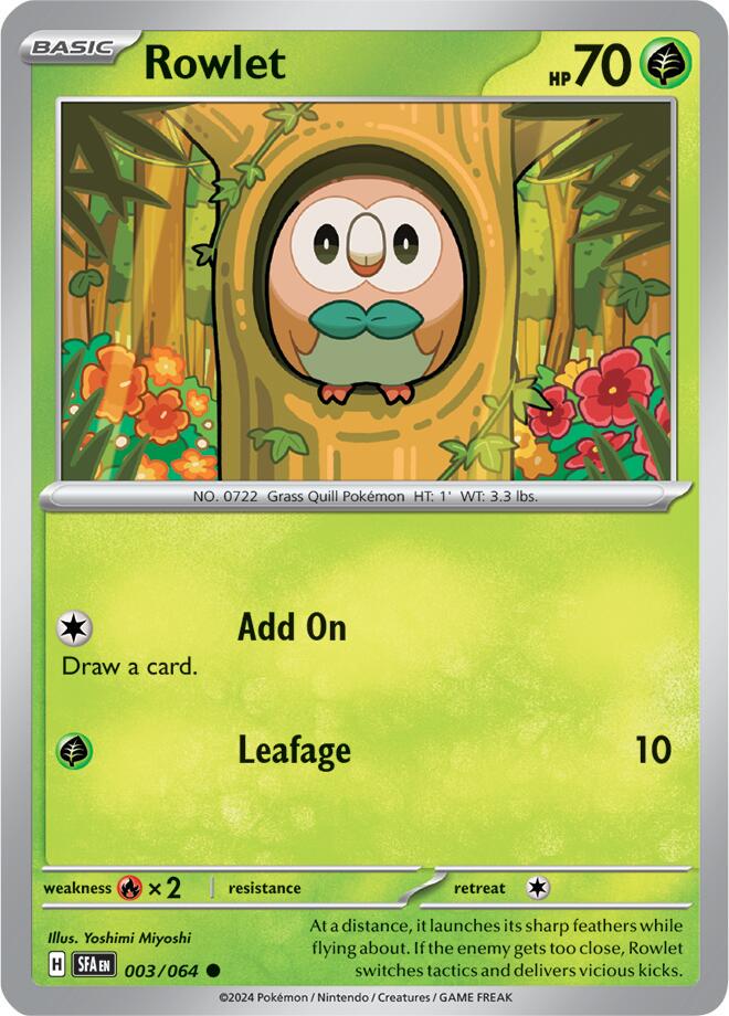 Rowlet #3 Pokemon Shrouded Fable