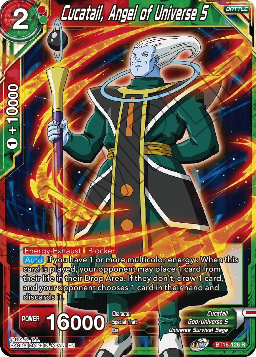 Cucatail, Angel of Universe 5 BT16-126 Dragon Ball Super Realm of the Gods