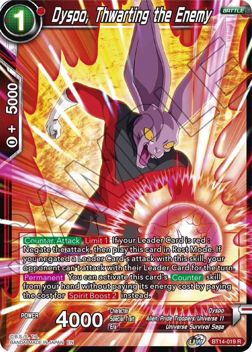 Dyspo, Thwarting the Enemy BT14-019 Dragon Ball Super Cross Spirits