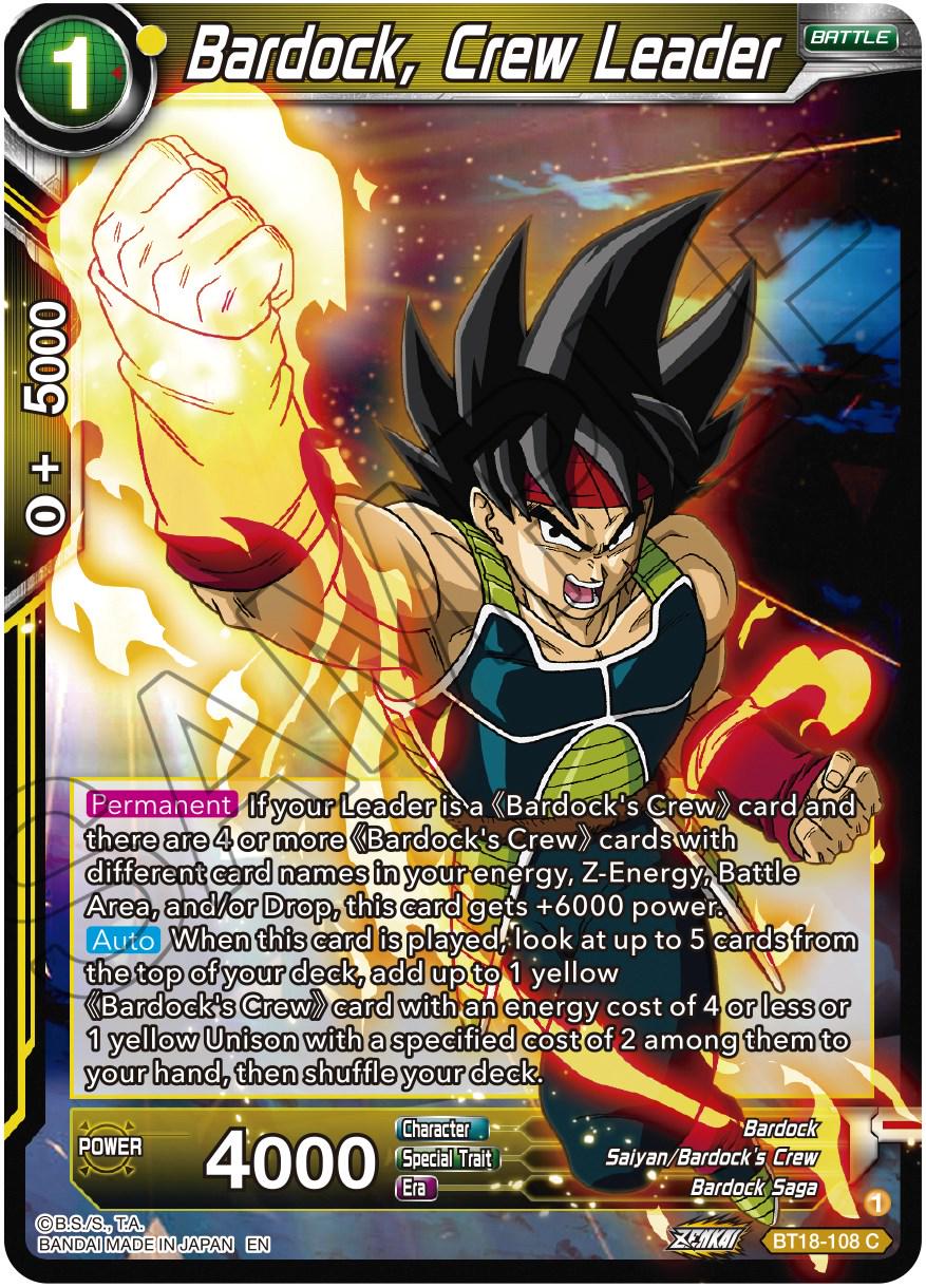 Bardock, Crew Leader BT18-108 Dragon Ball Super Dawn of the Z-Legends