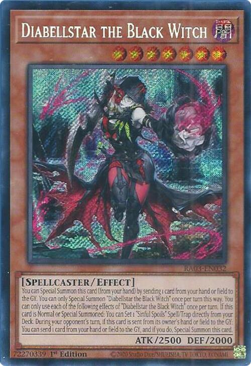 Diabellstar the Black Witch [Quarter Century Secret Rare] RA03-EN032 YuGiOh Quarter Century Bonanza