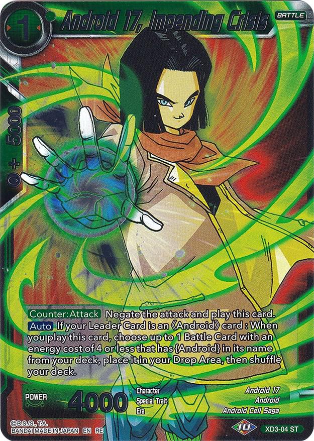 Android 17, Impending Crisis [Silver Foil Foil] XD3-04 Dragon Ball Super Expansion Set: Ultimate Deck 2022