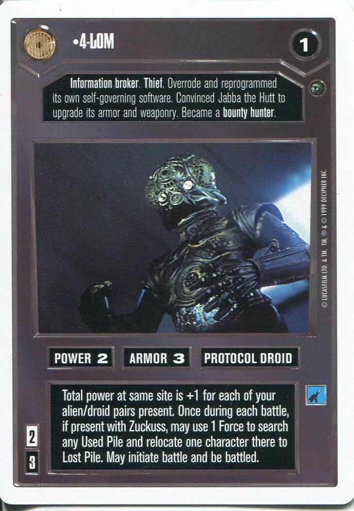 4-LOM [Revised] Star Wars CCG Dagobah