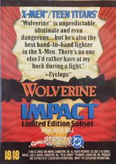 Back | Wolverine 1995 Fleer DC vs Marvel Impact