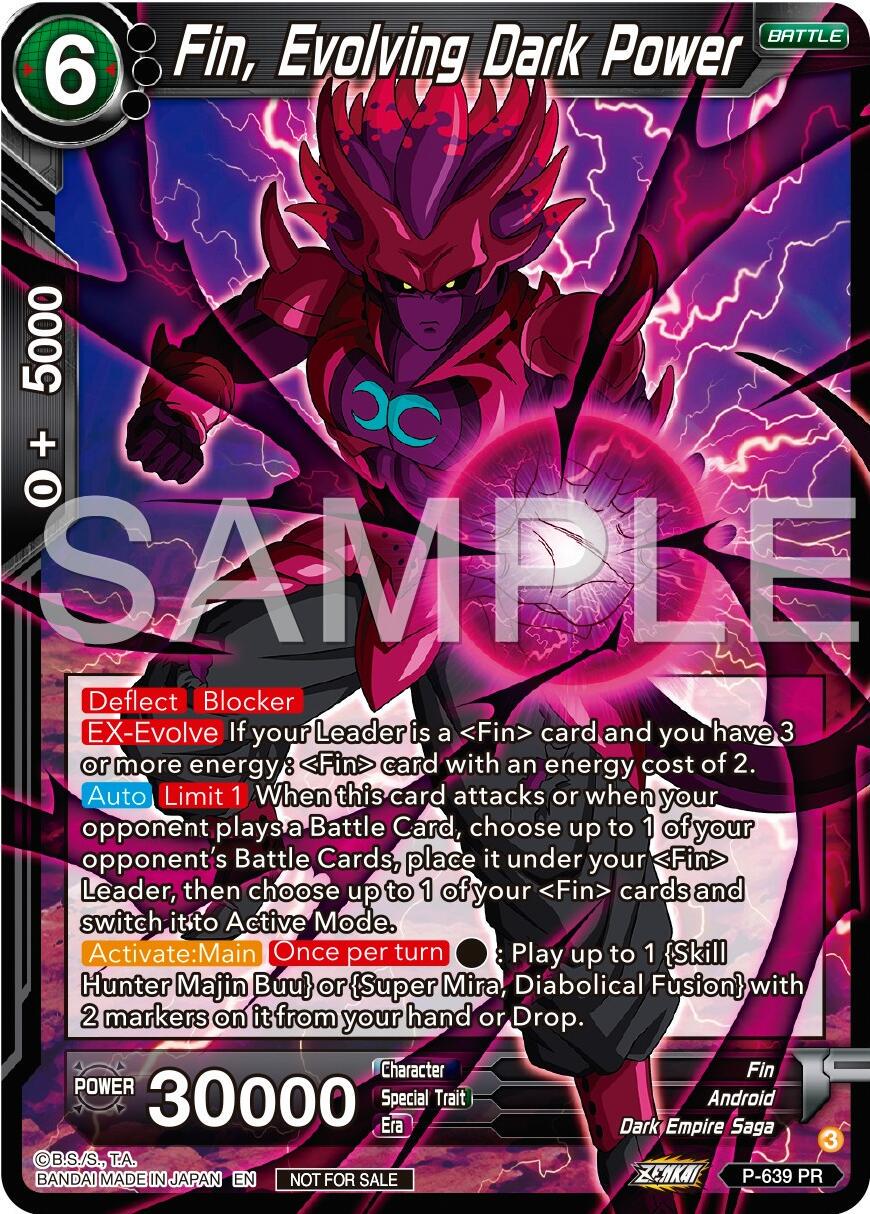 Fin, Evolving Dark Power [Zenkai Series Tournament Pack Vol.9 Foil] P-639 Dragon Ball Fusion World Promos