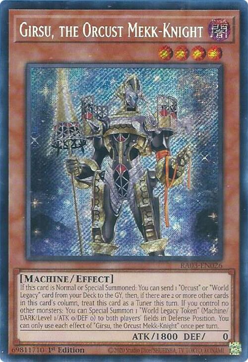 Girsu, the Orcust Mekk-Knight [Quarter Century Secret Rare] RA03-EN026 YuGiOh Quarter Century Bonanza