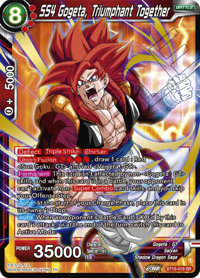 SS4 Gogeta, Triumphant Together [Foil] BT18-019 Dragon Ball Super Dawn of the Z-Legends