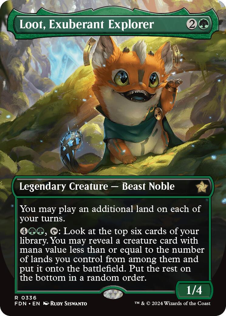 Loot, Exuberant Explorer [Borderless Foil] #336 Magic Foundations