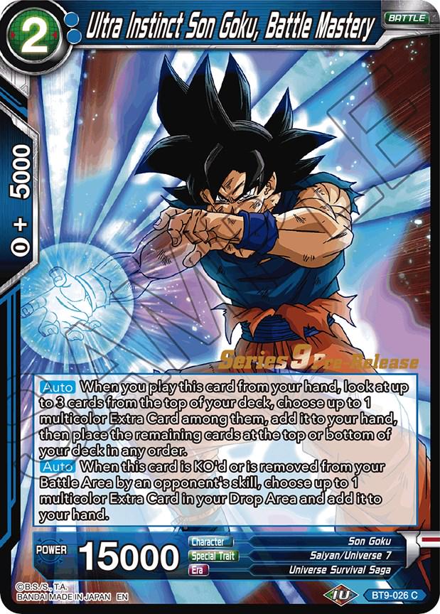 Ultra Instinct Son Goku, Battle Mastery BT9-026 Dragon Ball Super Universal Onslaught: Pre-Release Promos