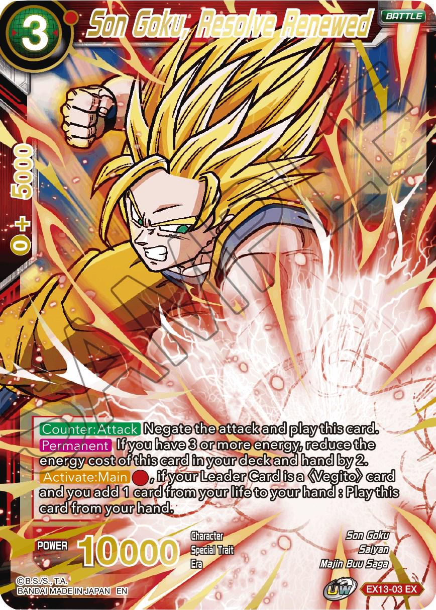 Son Goku, Resolve Renewed [Foil] EX13-03 Dragon Ball Super Expansion Set: Special Anniversary Box 2020