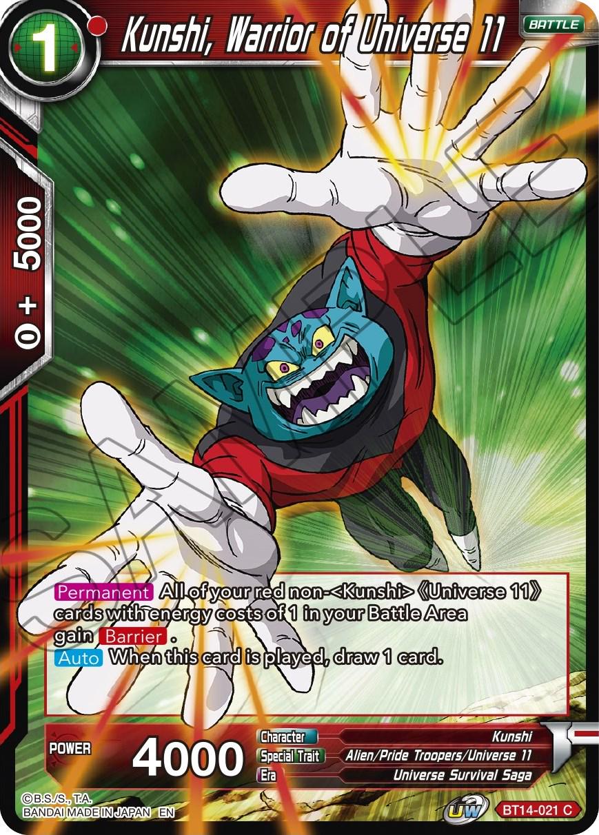 Kunshi, Warrior of Universe 11 BT14-021 Dragon Ball Super Cross Spirits