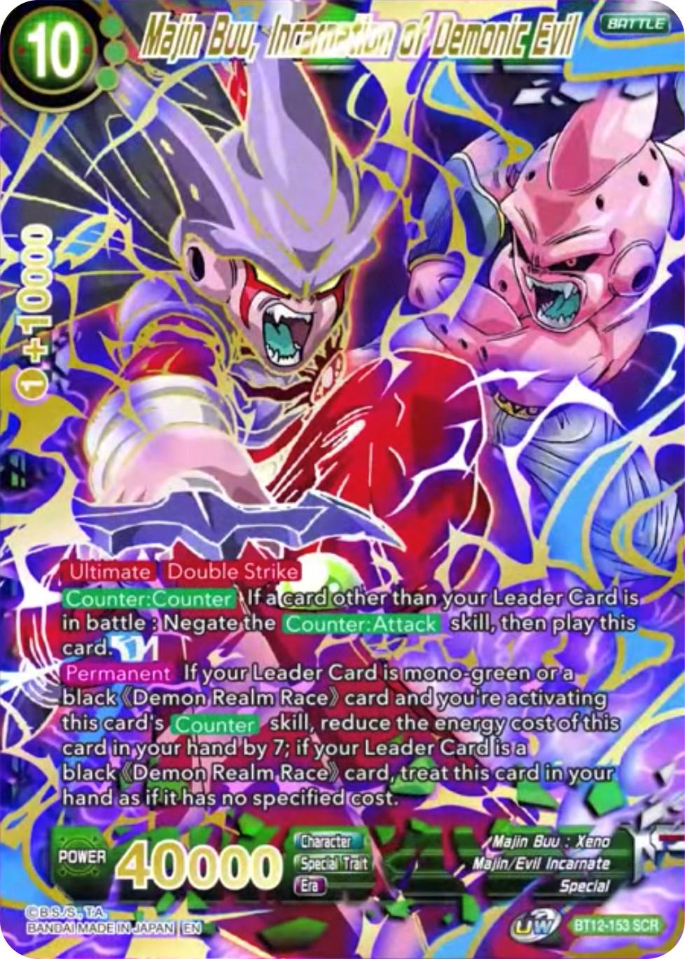 Majin Buu, Incarnation of Demonic Evil BT12-153 Dragon Ball Super Vicious Rejuvenation