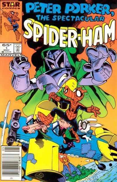 Peter Porker, The Spectacular Spider-Ham [Newsstand] #1 (1985) Comic Books Peter Porker, the Spectacular Spider-Ham