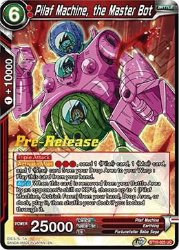 Pilaf Machine, the Master Bot BT10-025 Dragon Ball Super Rise of the Unison Warrior: Pre-Release Promos