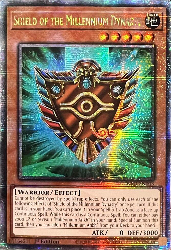 Shield of the Millennium Dynasty [Quarter Century Secret Rare] INFO-EN003 YuGiOh The Infinite Forbidden