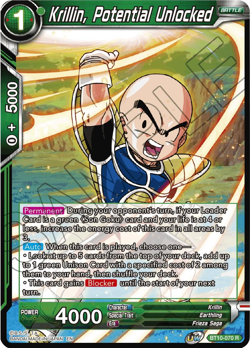 Krillin, Potential Unlocked BT10-070 Dragon Ball Super Rise of the Unison Warrior