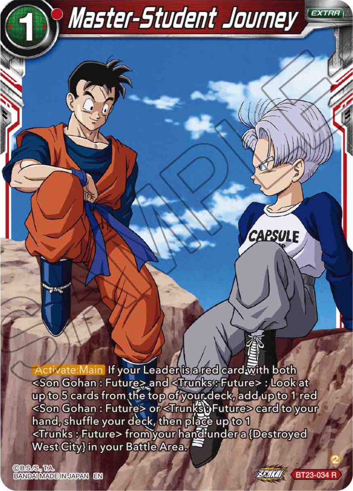 Master-Student Journey BT23-034 Dragon Ball Super Perfect Combination