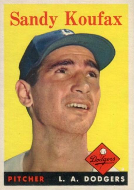 1958 HOF Topps #187 Sandy Koufax LA sold Dodgers