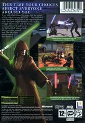 Rear Cover | Star Wars Knights of the Old Republic II PAL Xbox