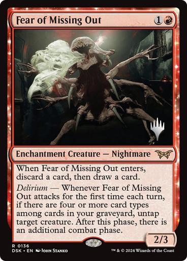 Fear Of Missing Out [Planeswalker Stamped] #136 Magic Duskmourn: House of Horror