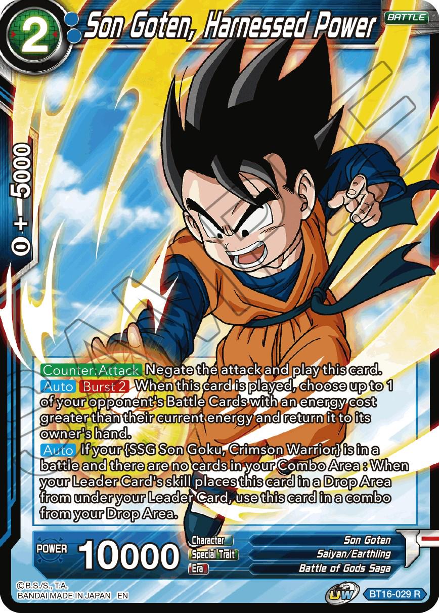 Son Goten, Harnessed Power BT16-029 Dragon Ball Super Realm of the Gods