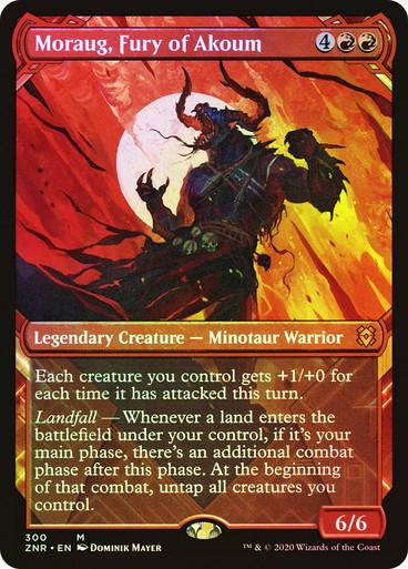 Moraug, Fury of Akoum [Showcase Foil] #300 Magic Zendikar Rising