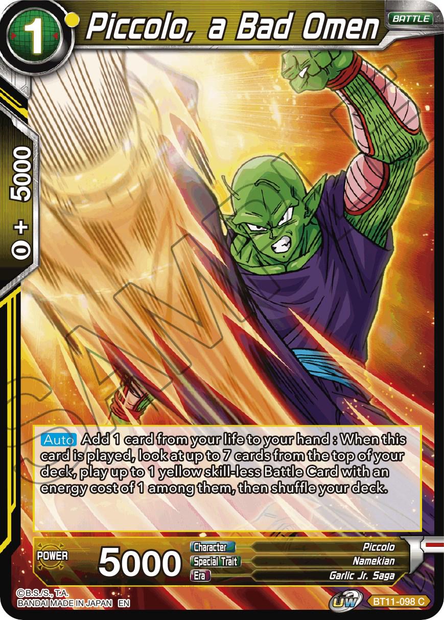 Piccolo, a Bad Omen BT11-098 Dragon Ball Super Vermilion Bloodline