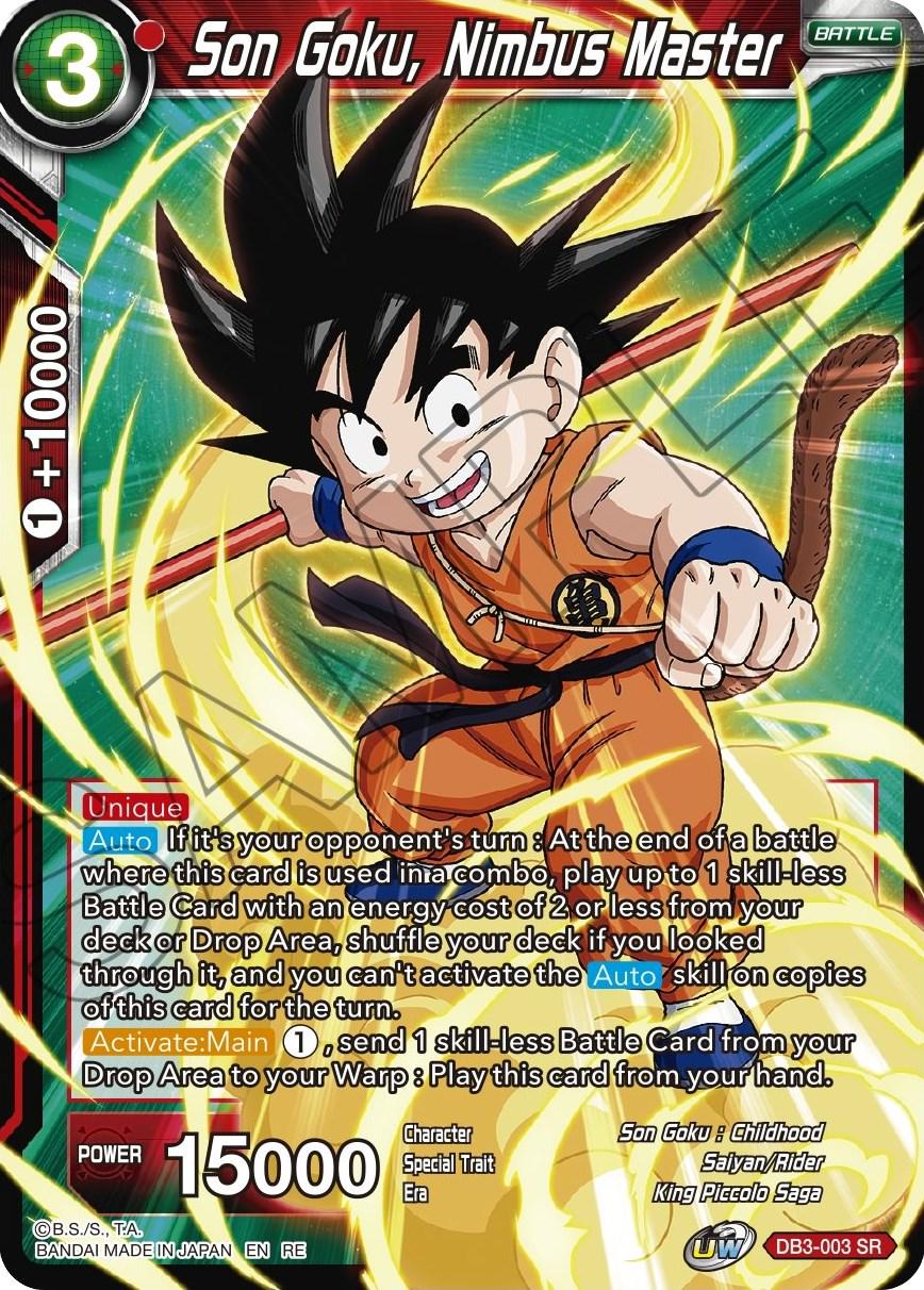 Son Goku, Nimbus Master [Foil] DB3-003 Dragon Ball Super Mythic Booster