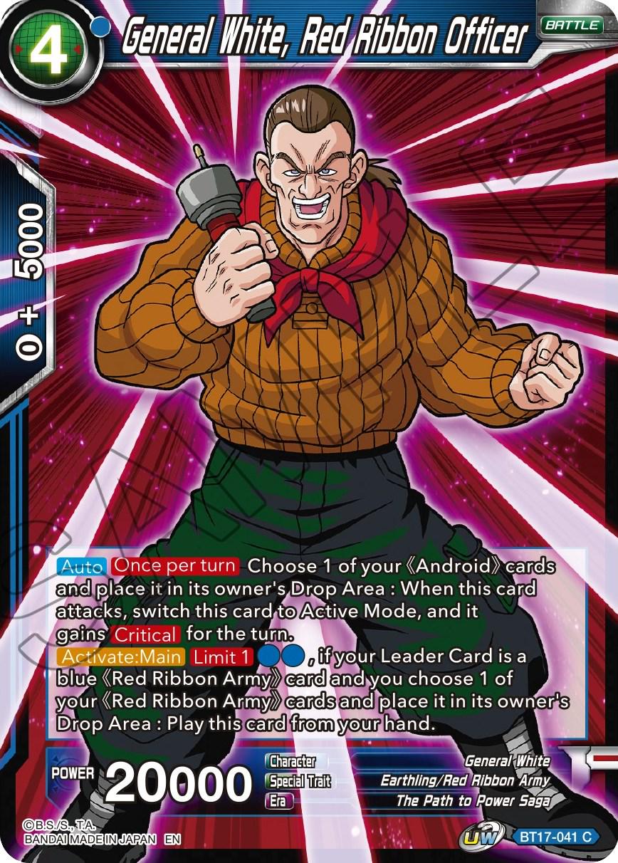 General White, Red Ribbon Officer BT17-041 Dragon Ball Super Ultimate Squad