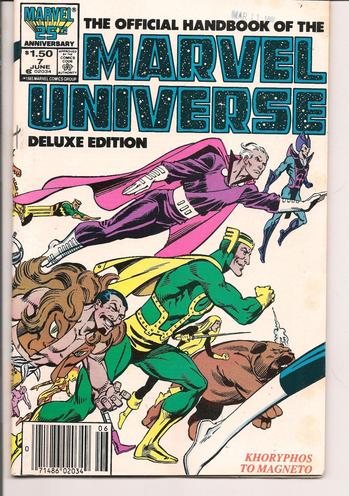 Official Handbook Of The Marvel Universe  [Newsstand] #7 (1986) Comic Books Official Handbook of the Marvel Universe