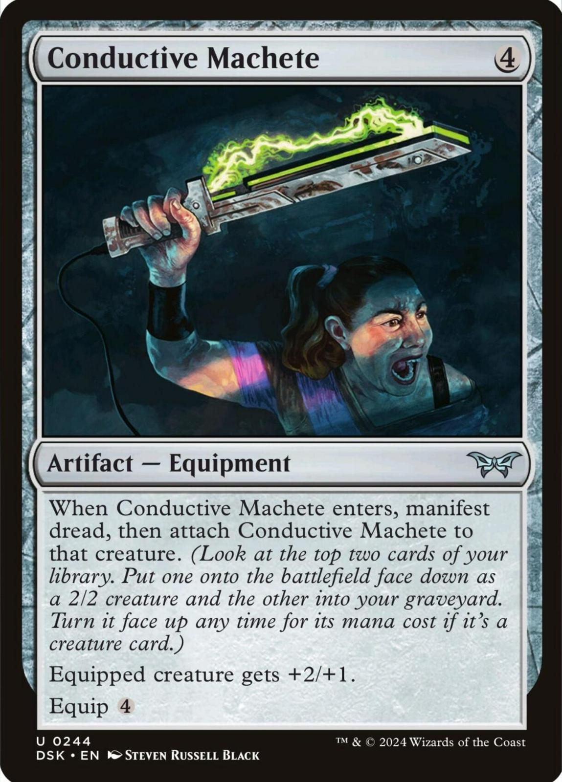 Conductive Machete [Foil] #244 Magic Duskmourn: House of Horror