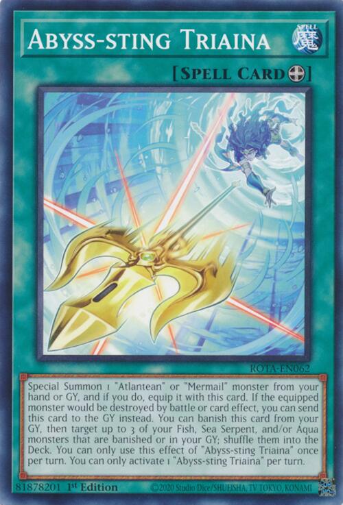 Abyssrhine, the Atlantean Spirit ROTA-EN017 YuGiOh Rage of the Abyss