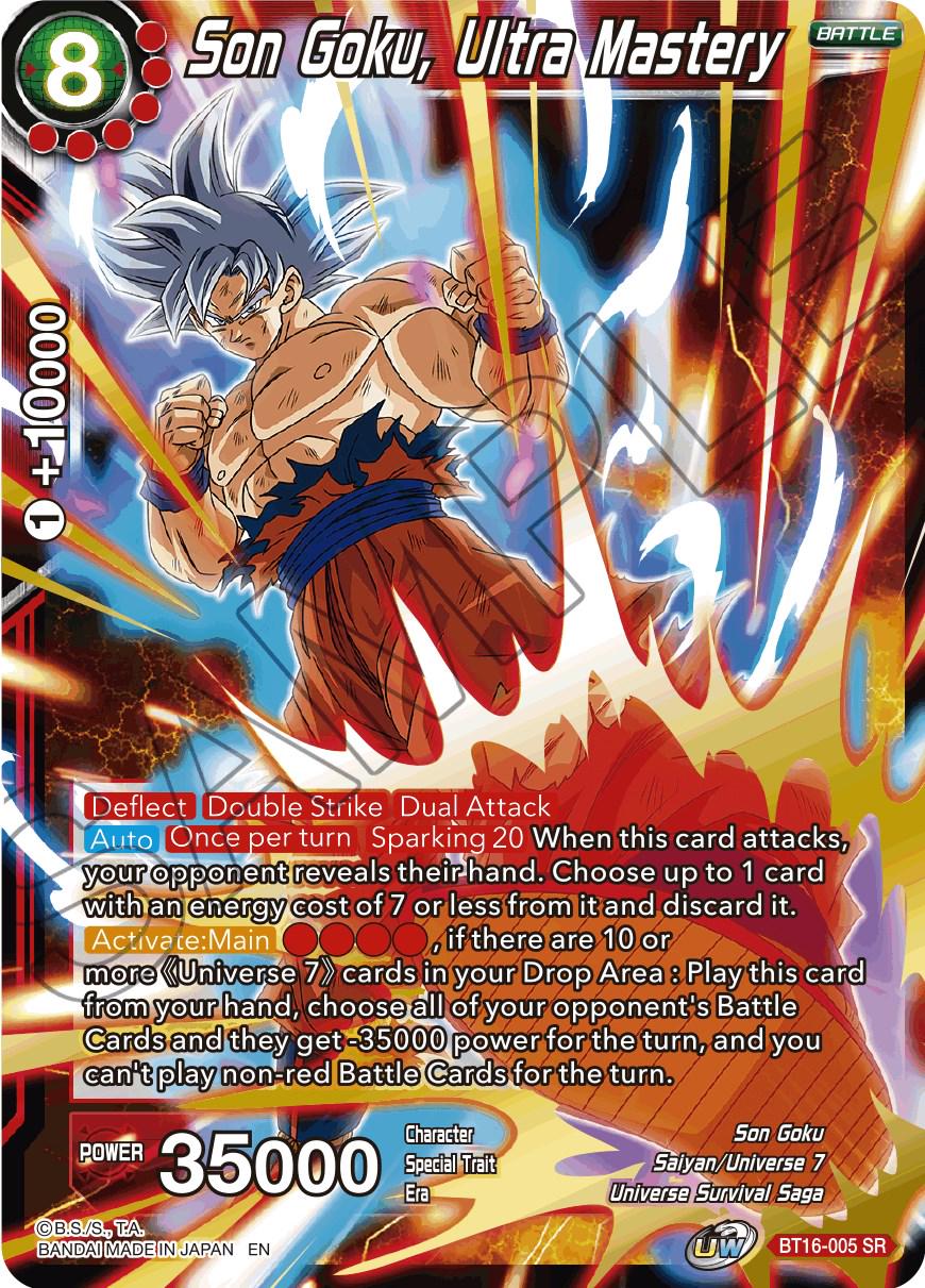 Son Goku, Ultra Mastery [Foil] BT16-005 Dragon Ball Super Realm of the Gods