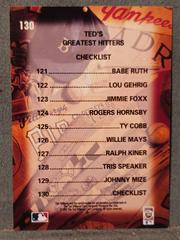 Pic | Ted's Greatest Hitters [Checklist] Baseball Cards 1993 Ted Williams Co