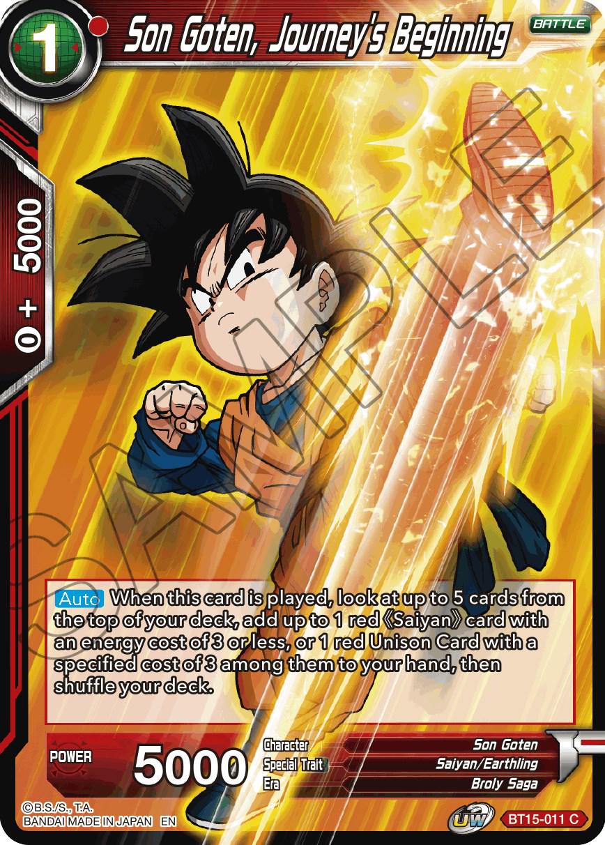 Son Goten, Journey's Beginning [Foil] BT15-011 Dragon Ball Super Saiyan Showdown