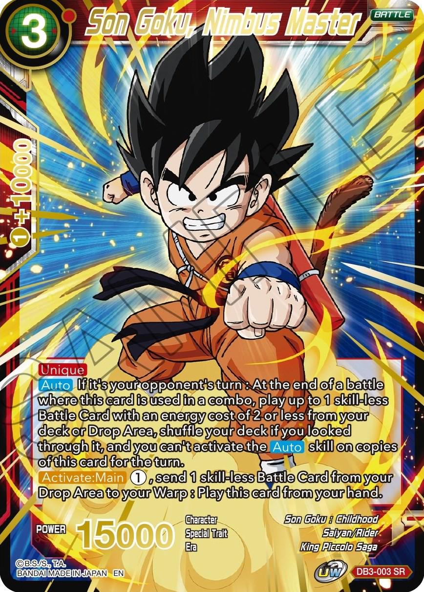 Son Goku, Nimbus Master [Gold Stamped Foil] DB3-003 Dragon Ball Super Mythic Booster