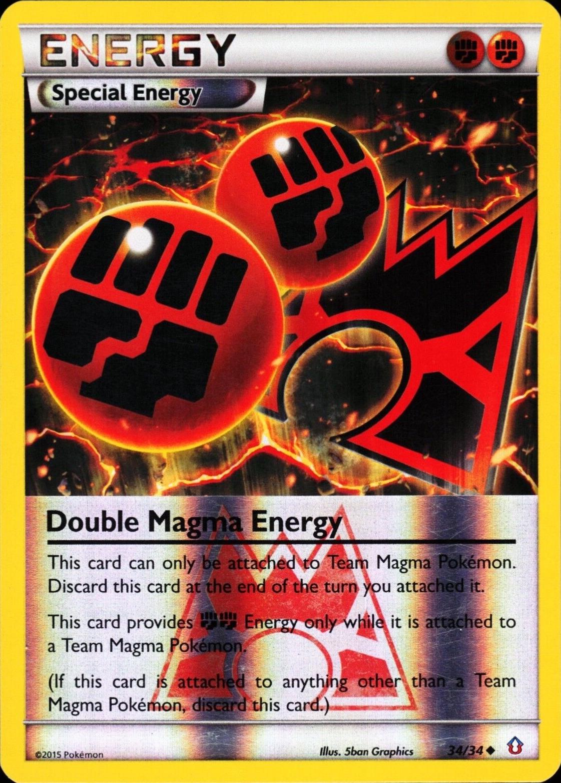 Double Magma Energy [Reverse Holo] #34 Pokemon Double Crisis