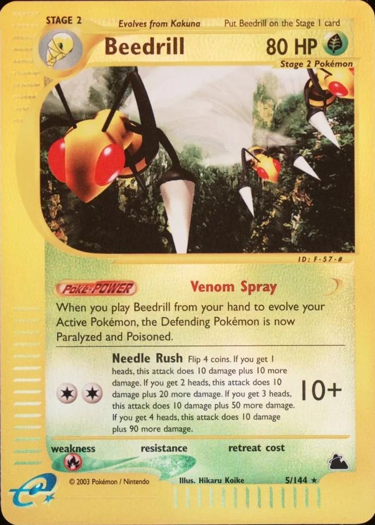 Beedrill [Reverse Holo] #5 Pokemon Skyridge