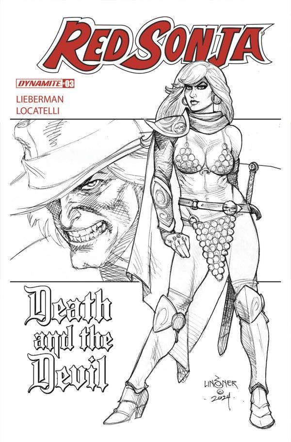 Red Sonja: Death and the Devil [Linsner Sketch] #3 (2024) Comic Books Red Sonja: Death and the Devil