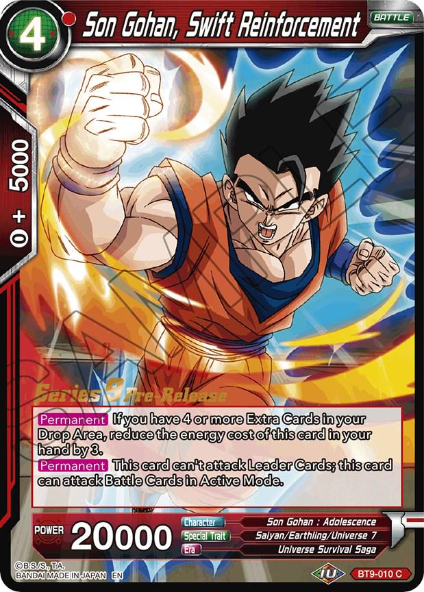 Son Gohan, Swift Reinforcement BT9-010 Dragon Ball Super Universal Onslaught: Pre-Release Promos