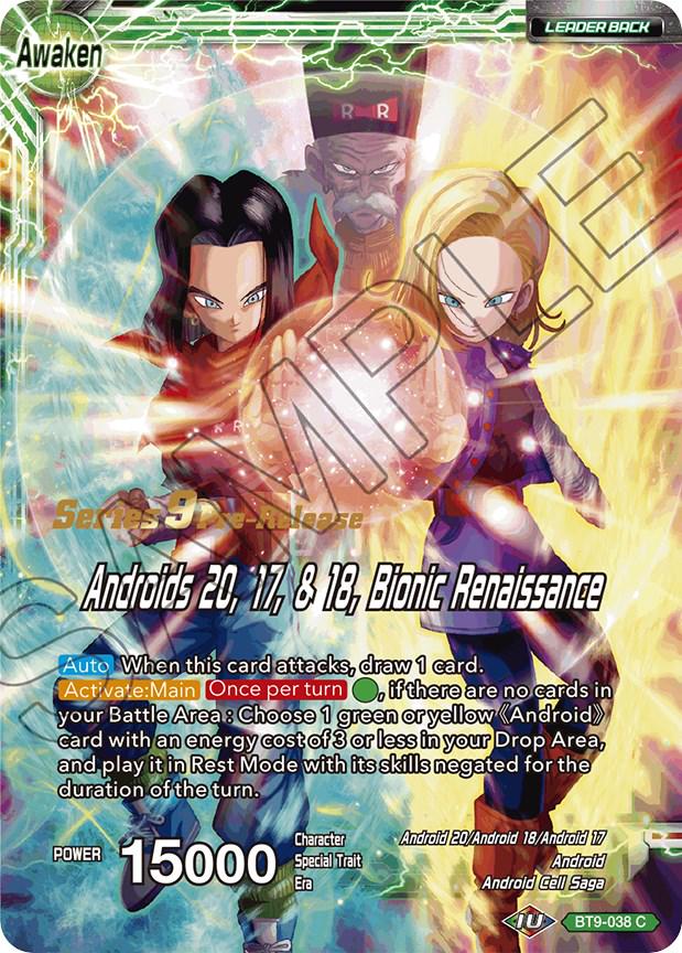 Android 20 // Androids 20, 17, & 18, Bionic Renaissance BT9-038 Dragon Ball Super Universal Onslaught: Pre-Release Promos