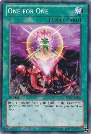 One For One [1st Edition Starfoil] SP13-EN050 YuGiOh Star Pack 2013