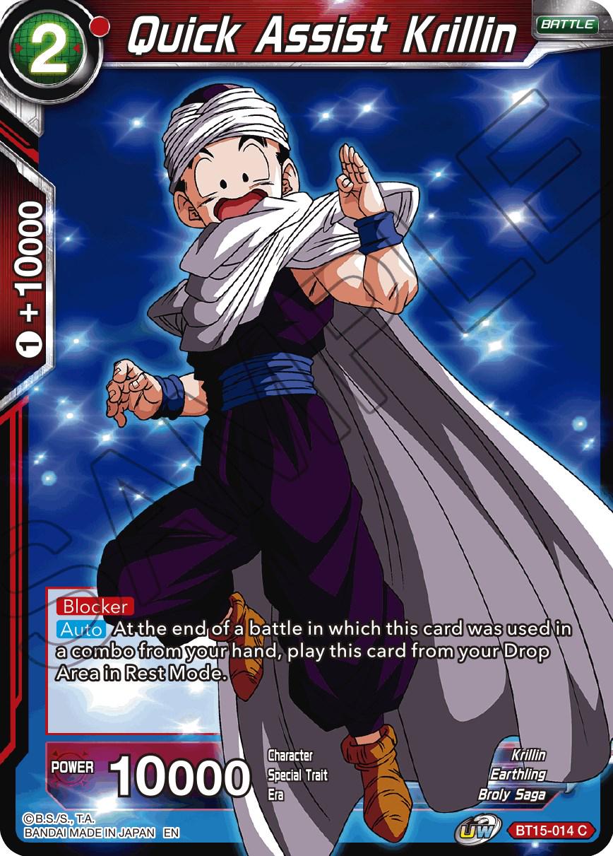 Quick Assist Krillin [Foil] BT15-014 Dragon Ball Super Saiyan Showdown