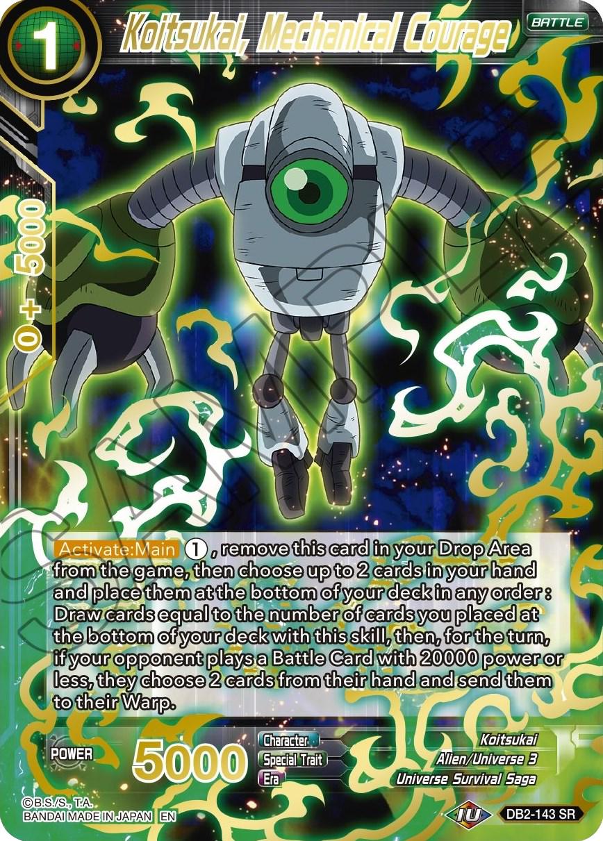 Koitsukai, Mechanical Courage [Gold Stamped Foil] DB2-143 Dragon Ball Super Mythic Booster