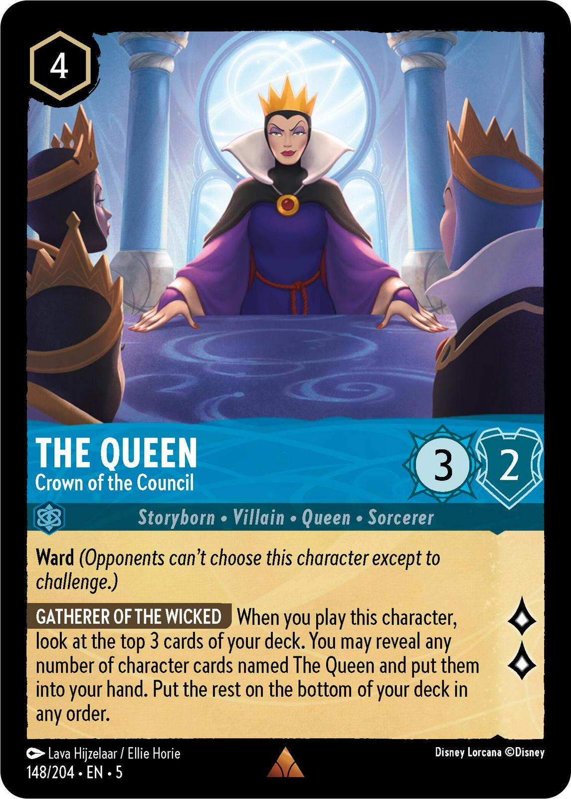 The Queen - Crown of the Council [Foil] #148 Lorcana Shimmering Skies